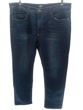Staple Pigeon Jeans Mens 38X34 Blue Denim Straight Stretch Casual Pants Preppy